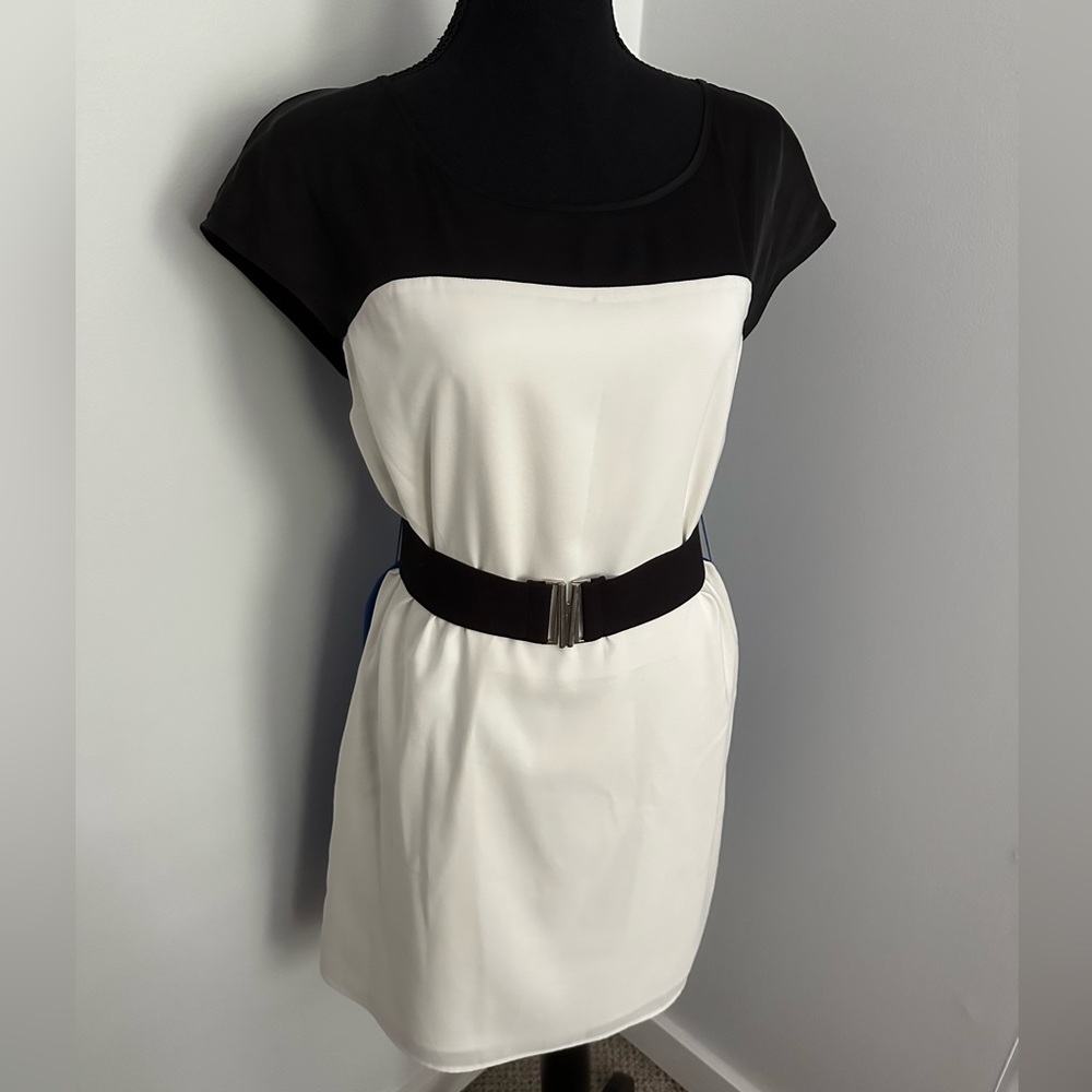 Express Belted Color Block Dress Size S